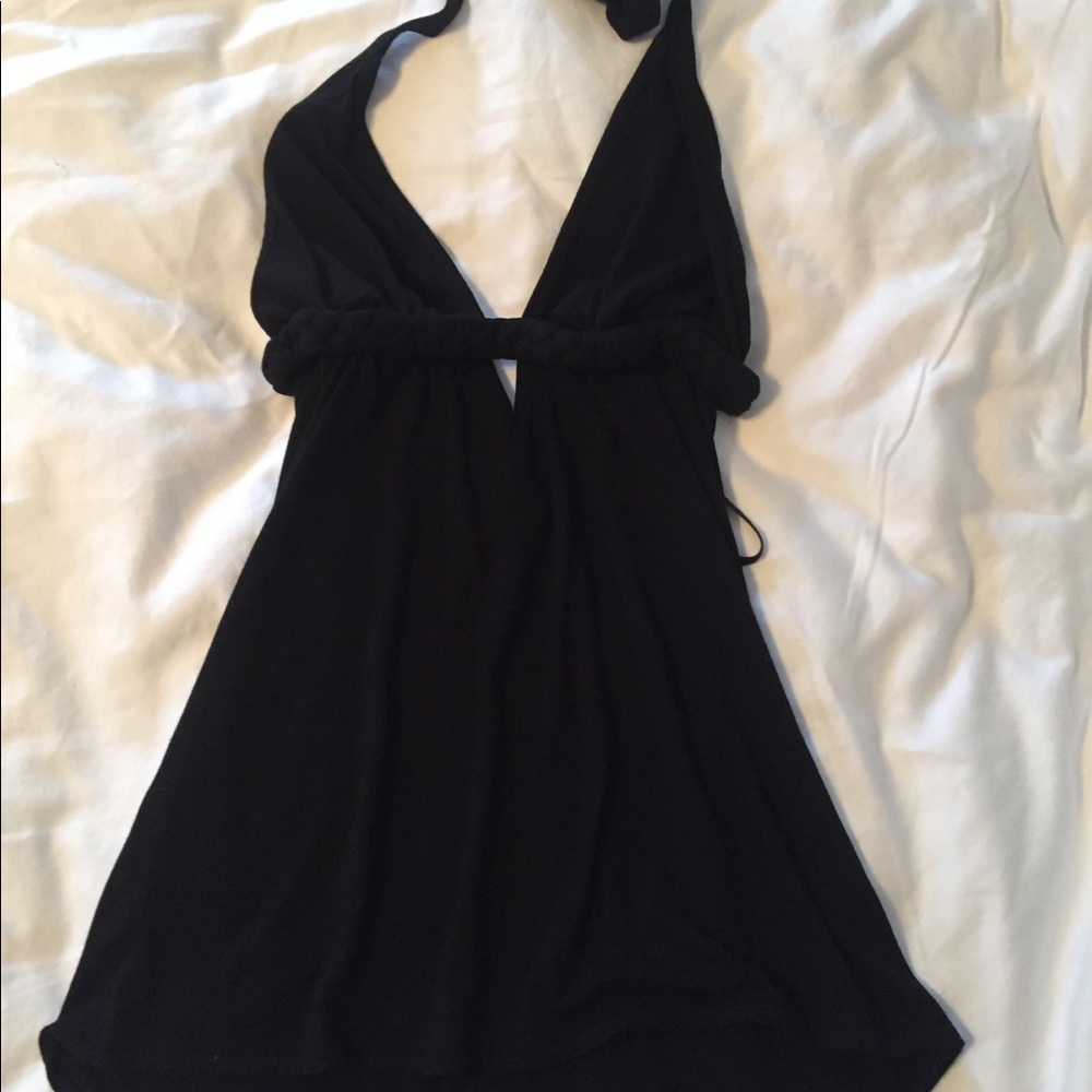 Yaya black halter top