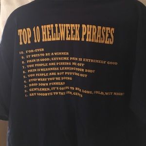 Hell week t-shirt Seal team top 10 phrases M/L