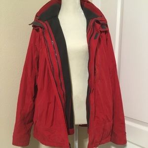 Timberland 3-in-1 red coat - M