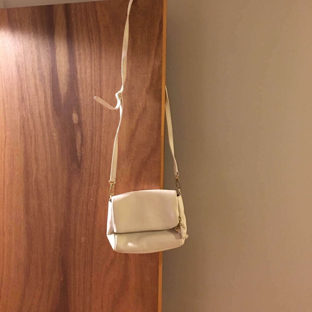 Talbots White Leather Crossbody