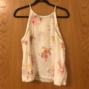 White floral top