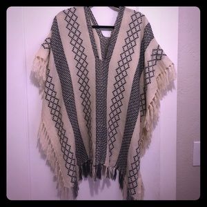Free People poncho only worn once!