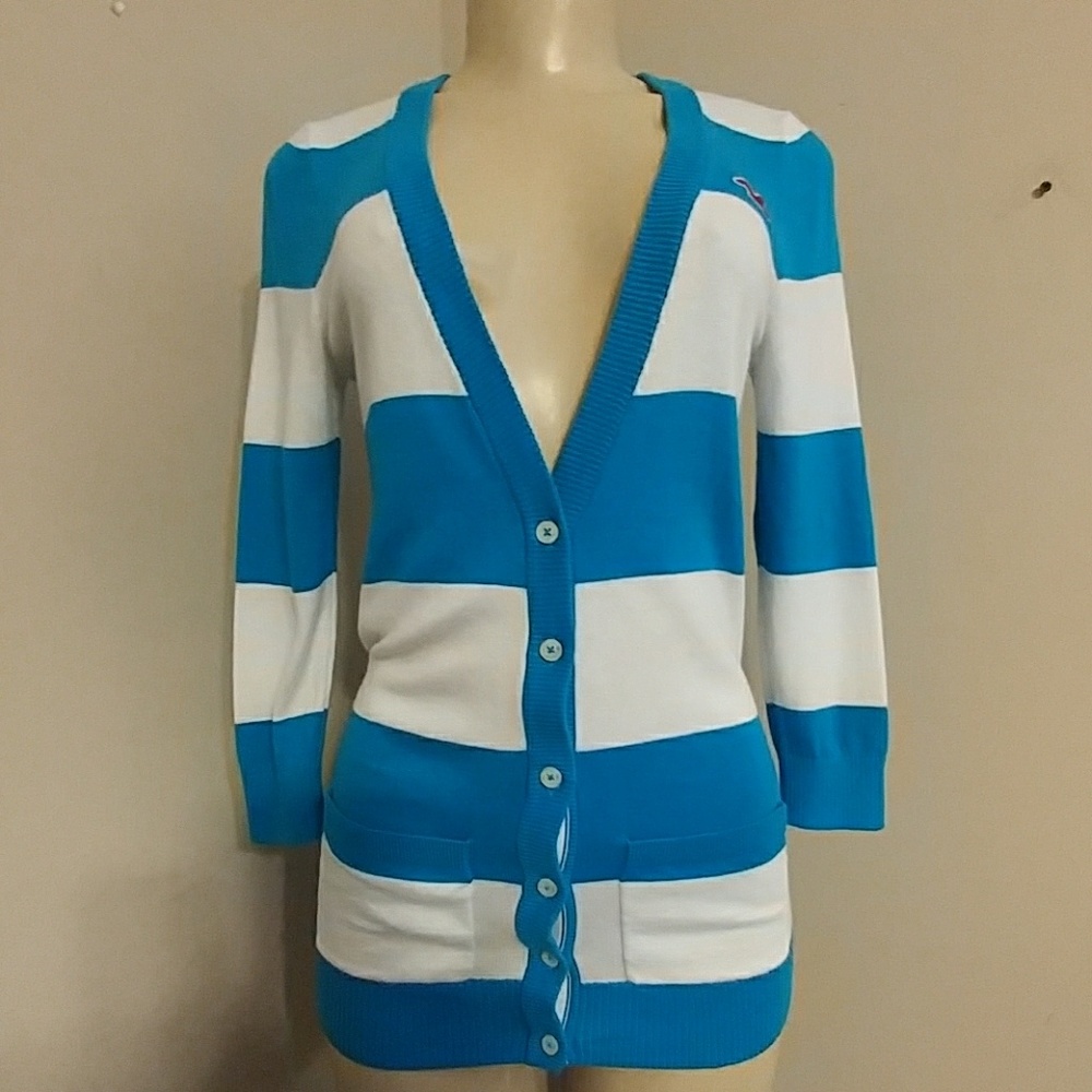 🔥VINTAGE HOLLISTER🔥STRIPE CARDIGAN