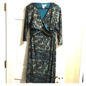 Coldwater Creek 3/4 length sleeve dress