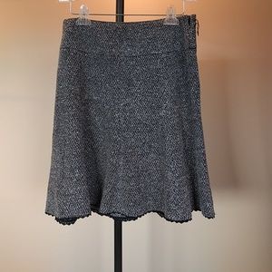 Tweed A-line skirt