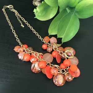Coral & Gold Necklace