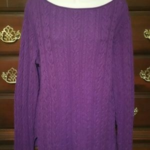 Purple crew neck sweater by LRL Ralph Lauren