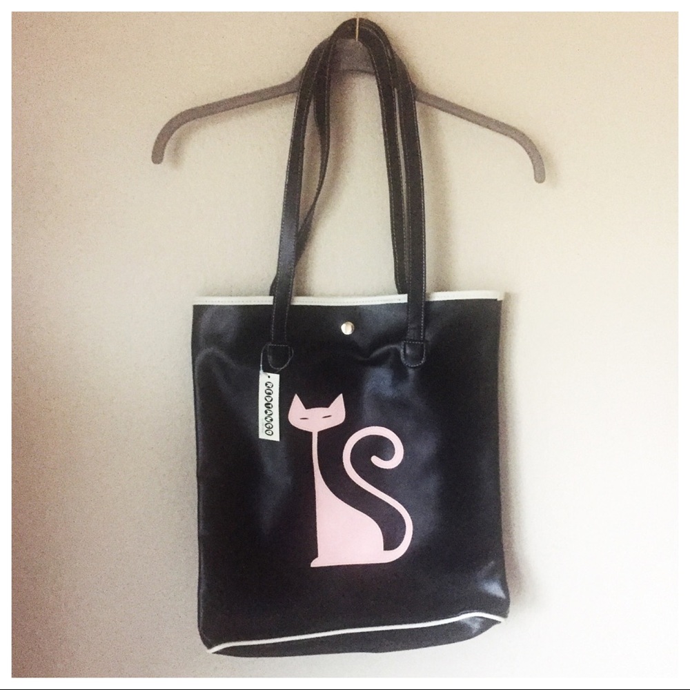 Red Tango Pink Kitty Tote by Tokyobay