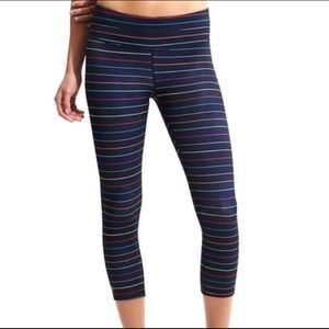 Athleta Striped Sonar Capri ~ Multi ~ Large