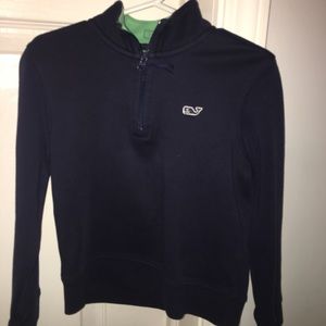 Vineyard Vines Navy Quarter Zip Shirt