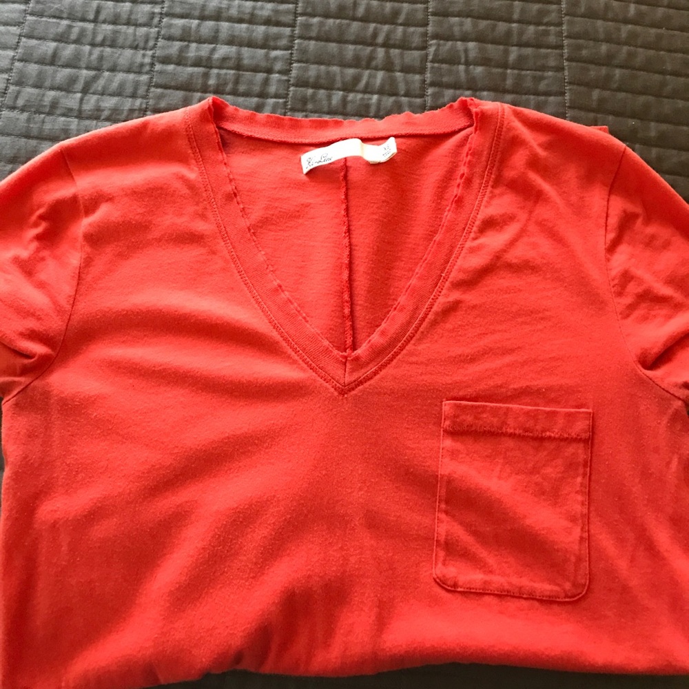 CLOSET CLEAR OUT SALE Orange Madewell v neck tee