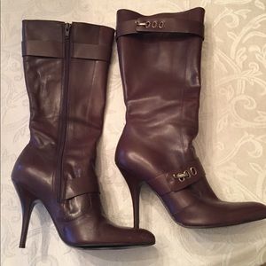 BCBG Brown Leather Boots