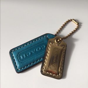 Coach hang tag gold & blue color set