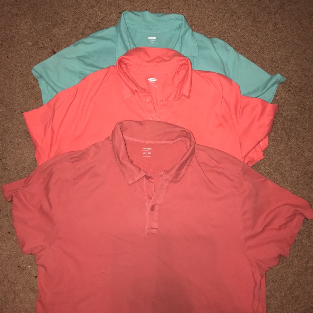 Three men’s old navy shirts