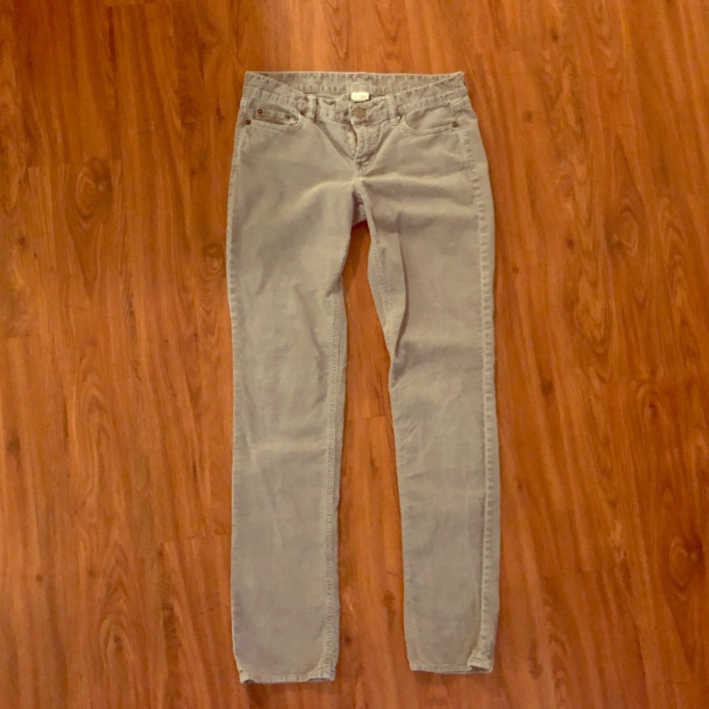 J. Crew 27R City Fit Corduroys in Gray