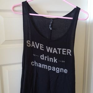 Woman's black tank top