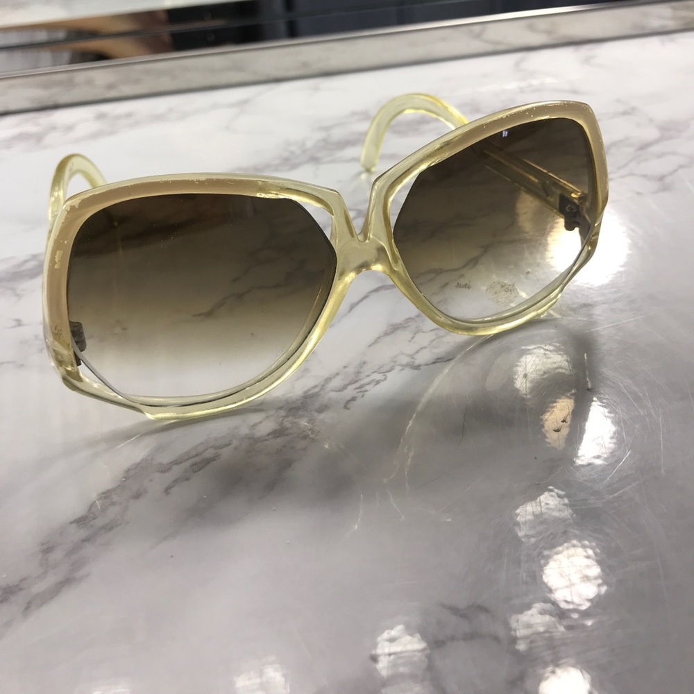 Rare Vintage DISCO 70’s clear square glasses - Picture 2 of 8