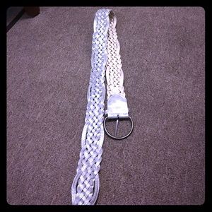 Size 7 silver braided belt
