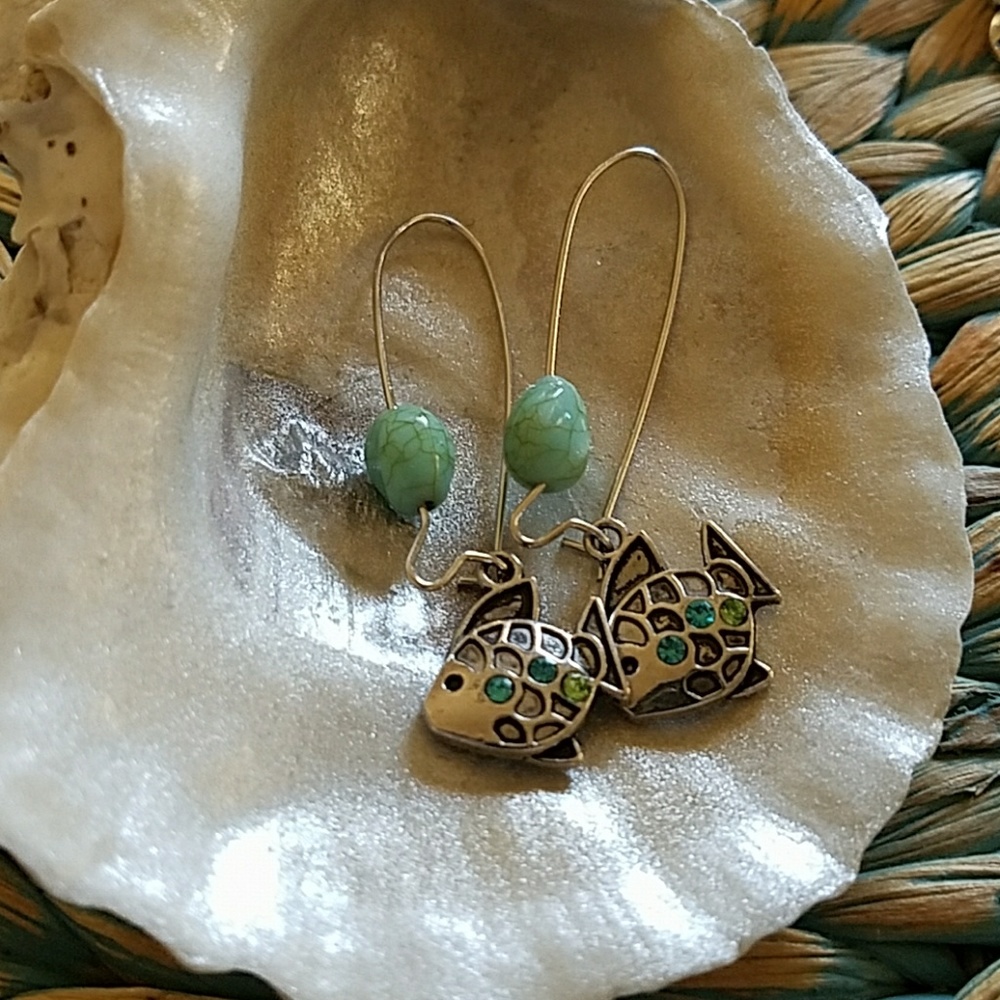 Fish earrings.