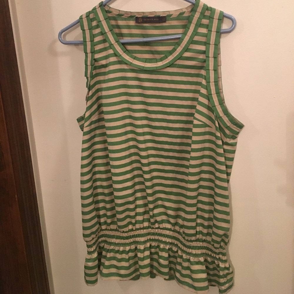 Adorable cinch waste tank in green and khaki