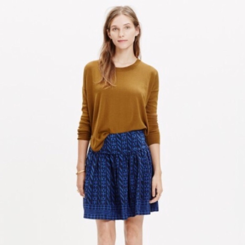 Beautiful geometric patterned Madewell mini skirt