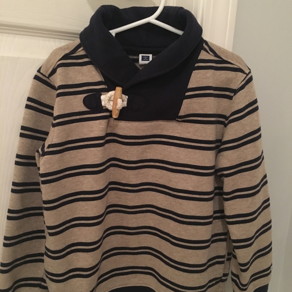 Janie and Jack Boys Striped Top w/ Toggle Closure