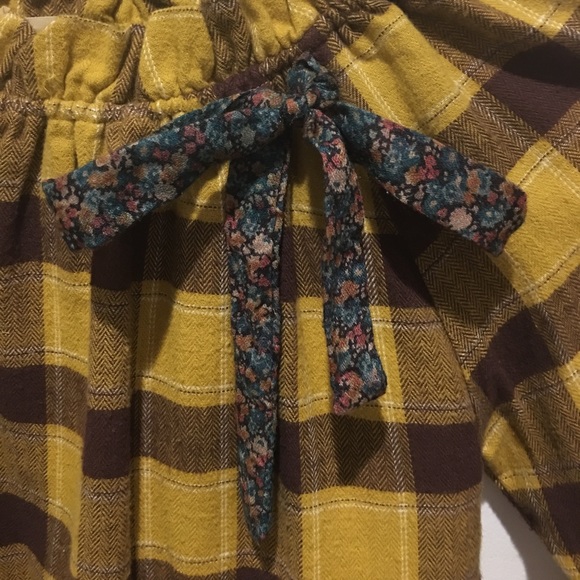 Girls designer Boho Chic plaid flannel - Picture 2 of 8