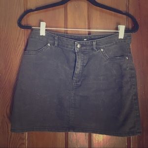 H&M distressed vintage style black mini skirt