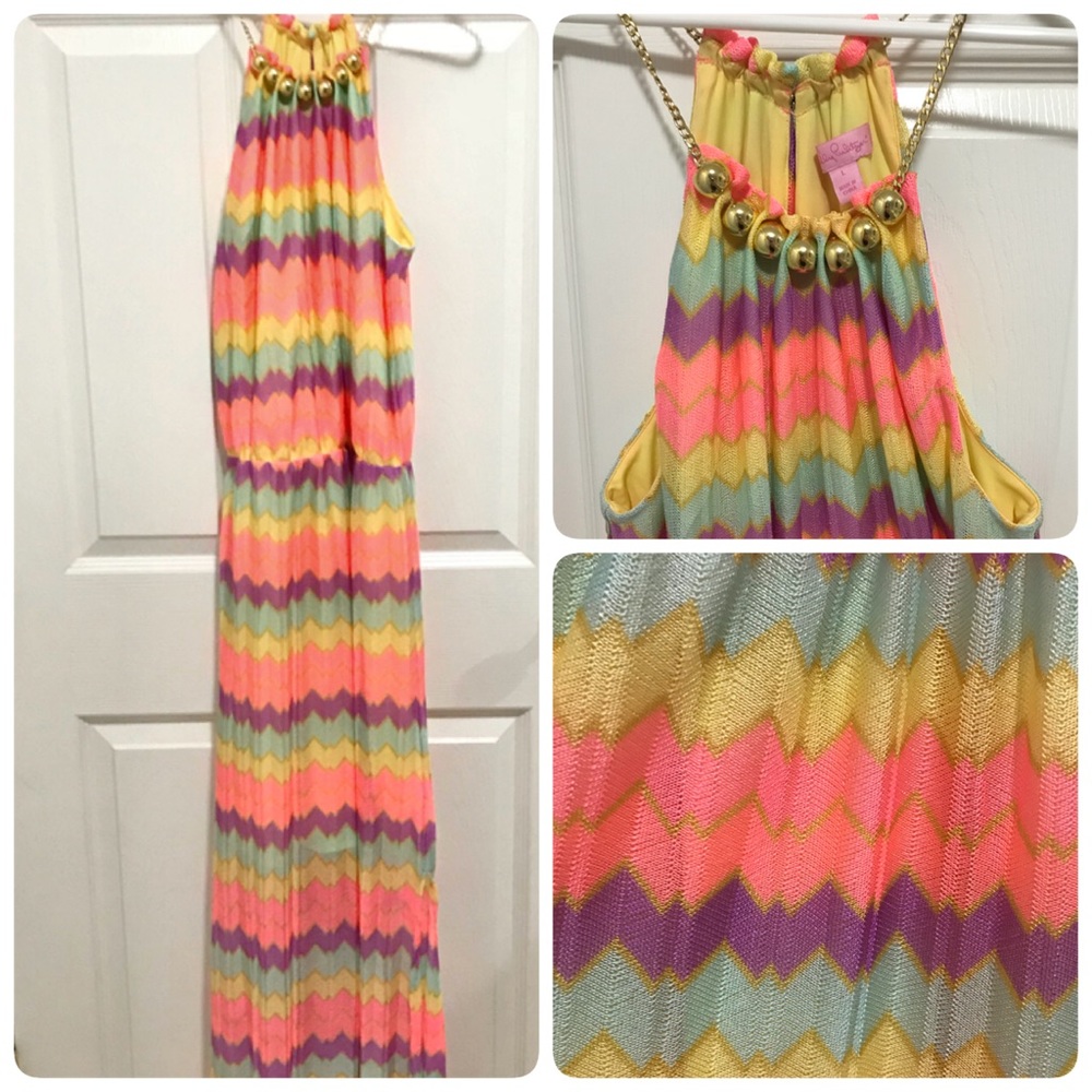 Lilly Pulitzer crochet maxi dress