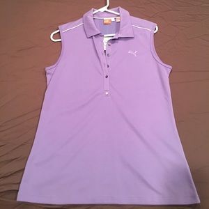 Puma, Size Medium, lavender sleeveless/collared