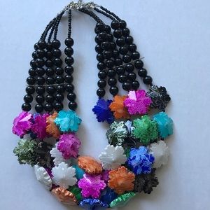 Multi strand beaded necklace