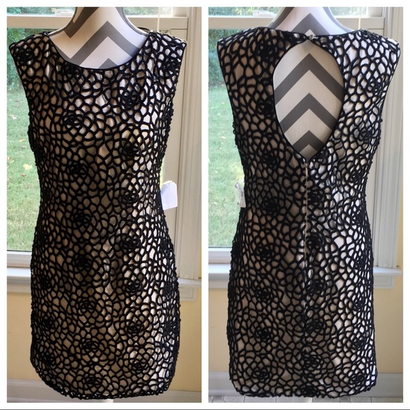 Nordstrom Dresses & Skirts - [Nordstrom] Luxology Black Cream Lace Dress NWT 8