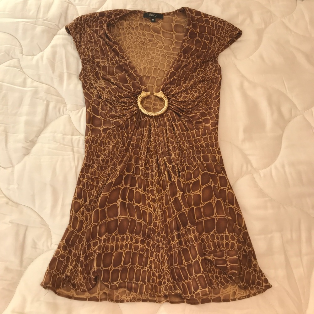 SKY alligator print top