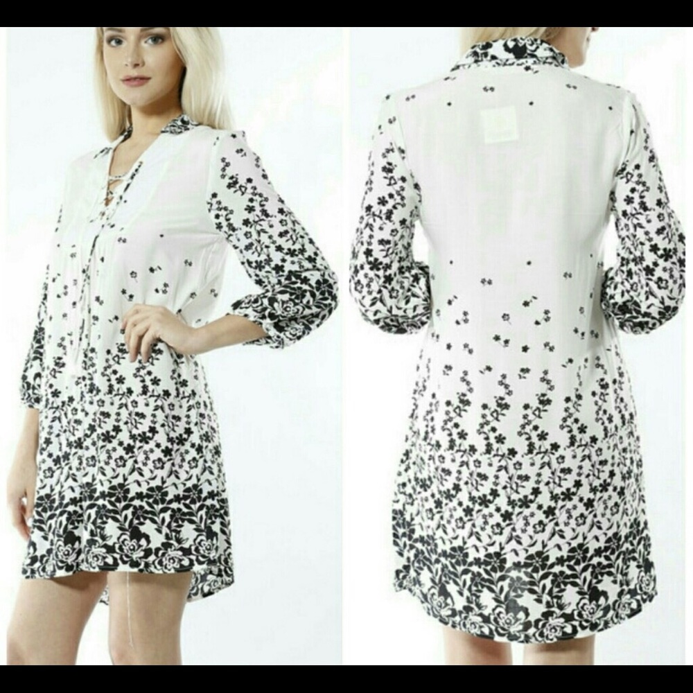 🎉Lace up floral Dress/Tunic