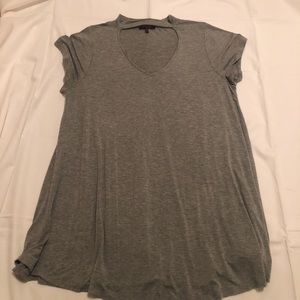 Long choker tee shirt