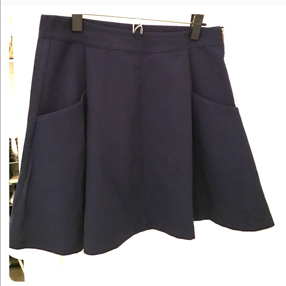 Harlowe & Graham Pleated A-line Mini Skirt