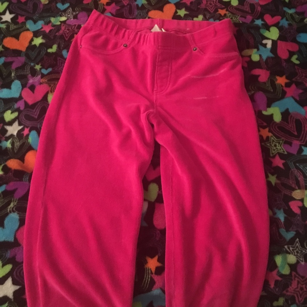 Hot pink pants