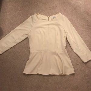 Cream peplum top