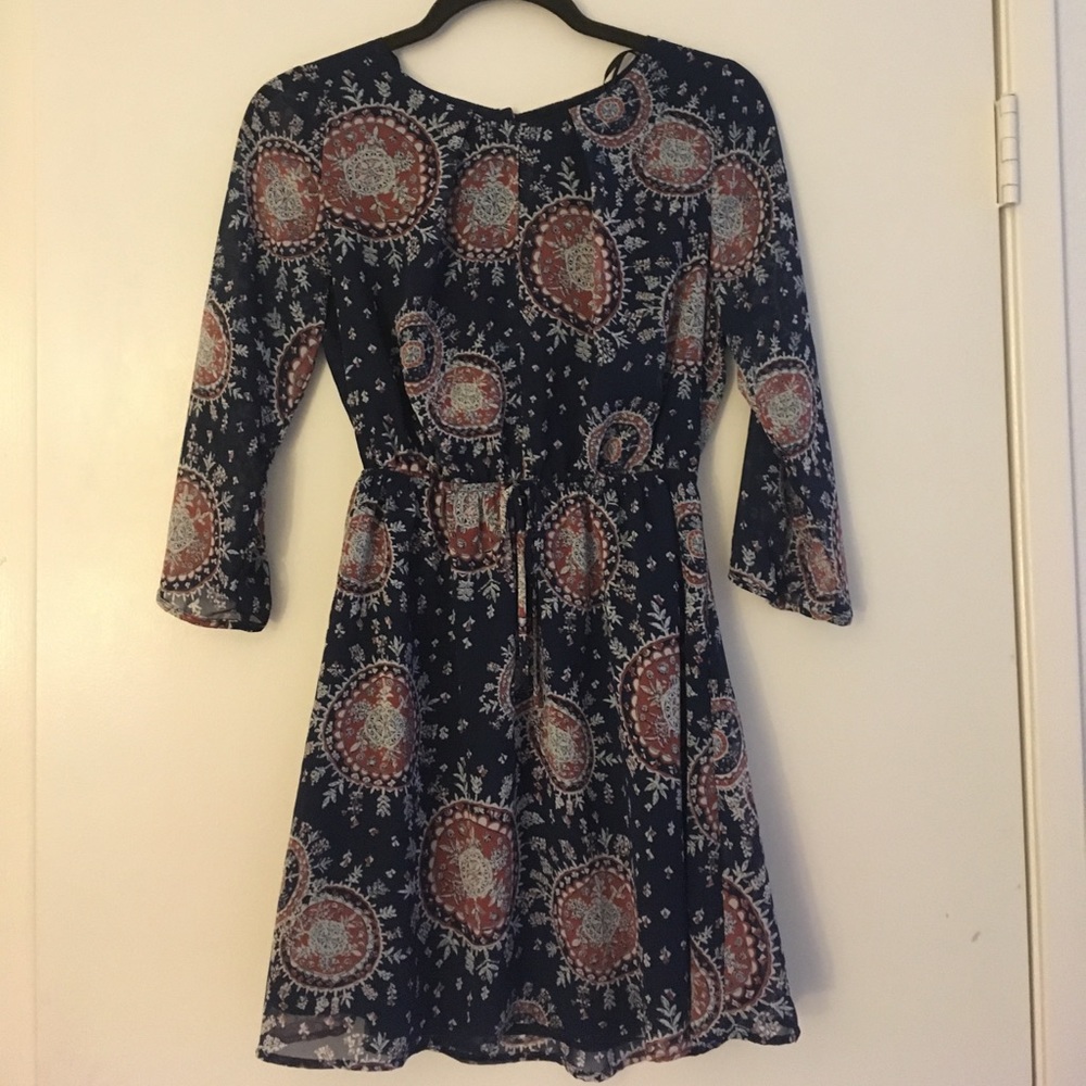 NWOT Forever 21 navy and burnt orange dress
