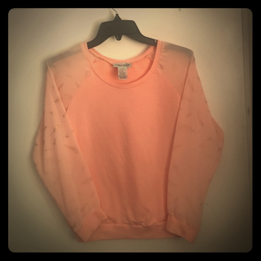 2/$25 🛍 Cute Sheer Sleeve Pullover Top