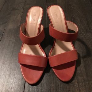 Jcrew Italian leather sandals with small heel