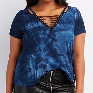 Blue tye die soft shirt