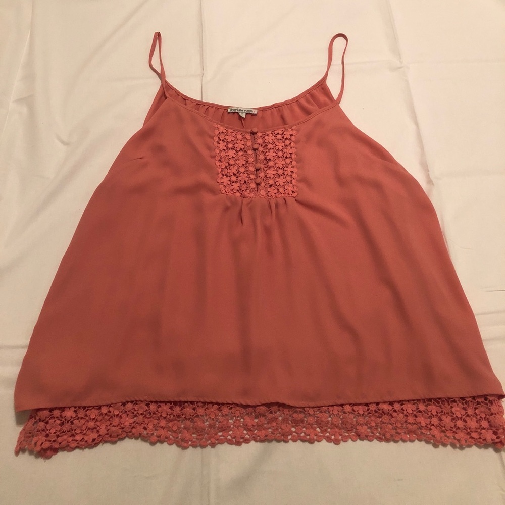 Pink dressy tank