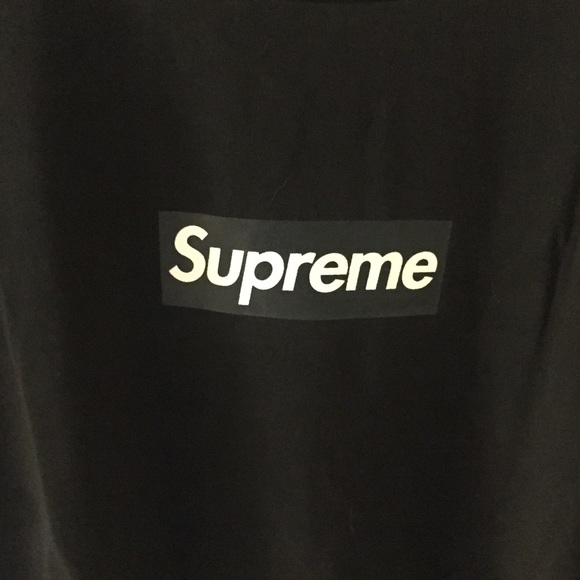 Supreme Box Logo Tee DOUBLE BLACK - Picture 3 of 5