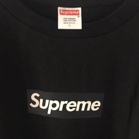 Supreme Box Logo Tee DOUBLE BLACK - Picture 4 of 5