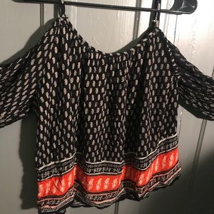 Off the shoulder style blouse