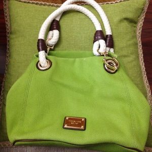 Authentic Michael kors green summer bag!
