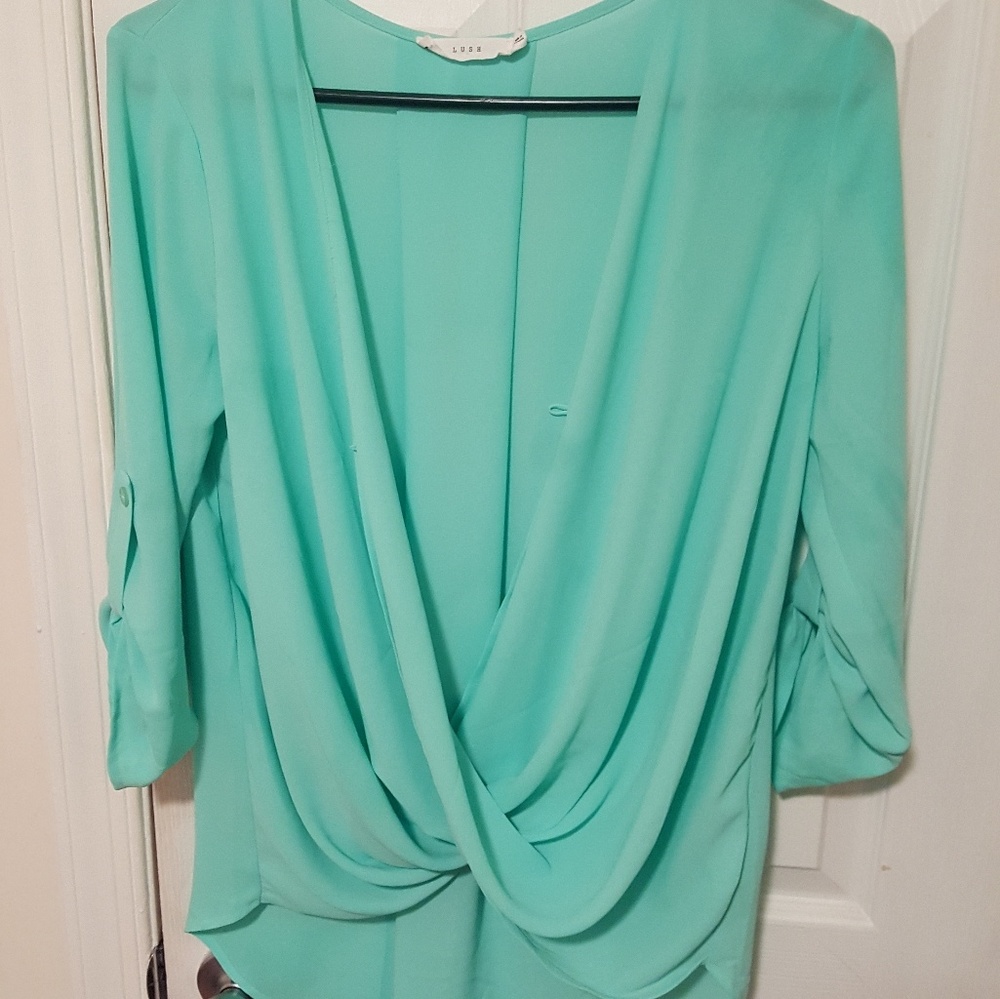 Mint colored shirt!