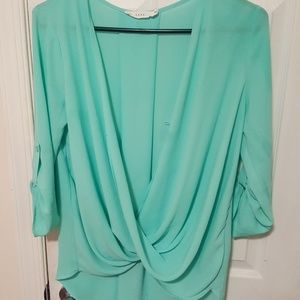 Mint colored shirt!