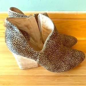 Leopard print booties